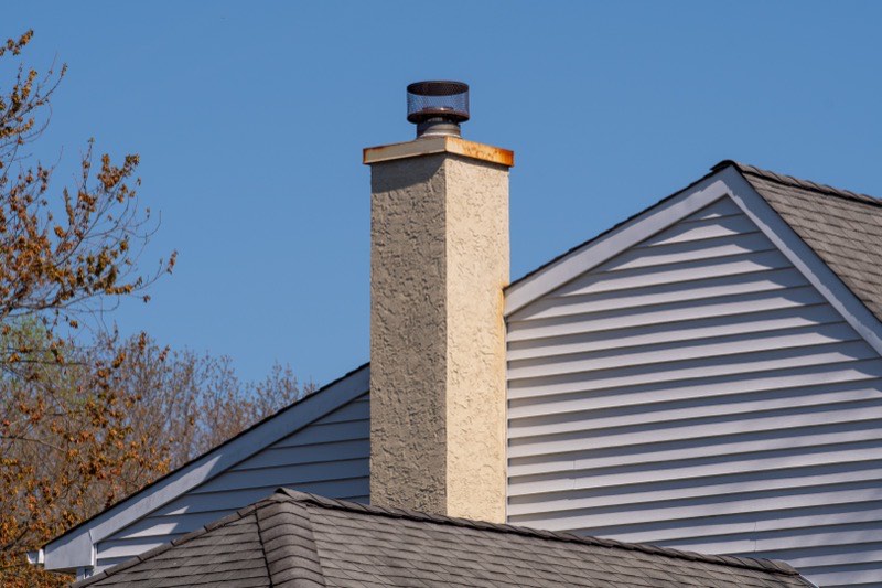 New brick chimney construction