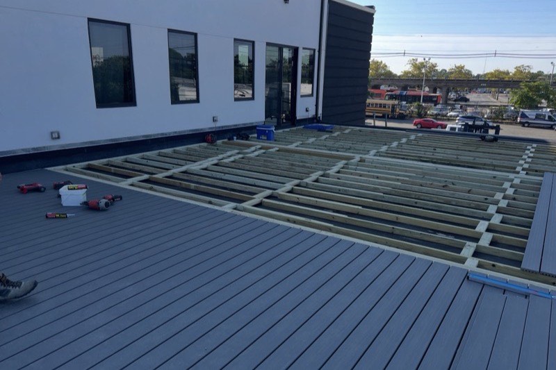 Custom deck built on a Long Island home