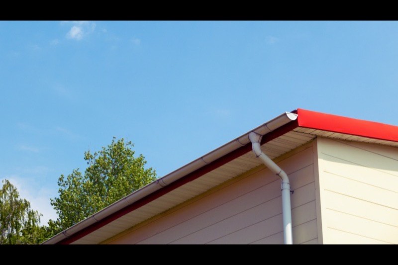 Aluminum gutters on a Long Island home