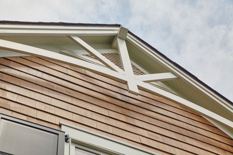 Cedar shake siding detail
